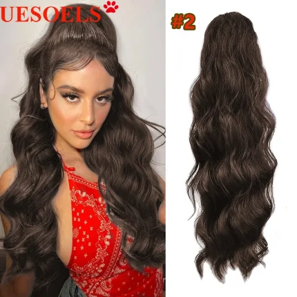Rabo de Cavalo Aplique Rabo de Cavalo Castanho Escuro Nº 2 Ondas Corporais 100% Cabelo Humano Brasileiro 14 a 24 Polegadas 160g – Extensão Capilar Feminina | Loja dos Cabelos