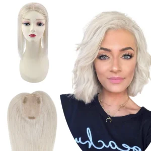 Perucas Topper Capilar Feminino Ugeat em Cabelo Humano Natural com Base Monofilamento 3×5 Polegadas, Parte Livre e Acabamento Invisível | Loja dos Cabelos