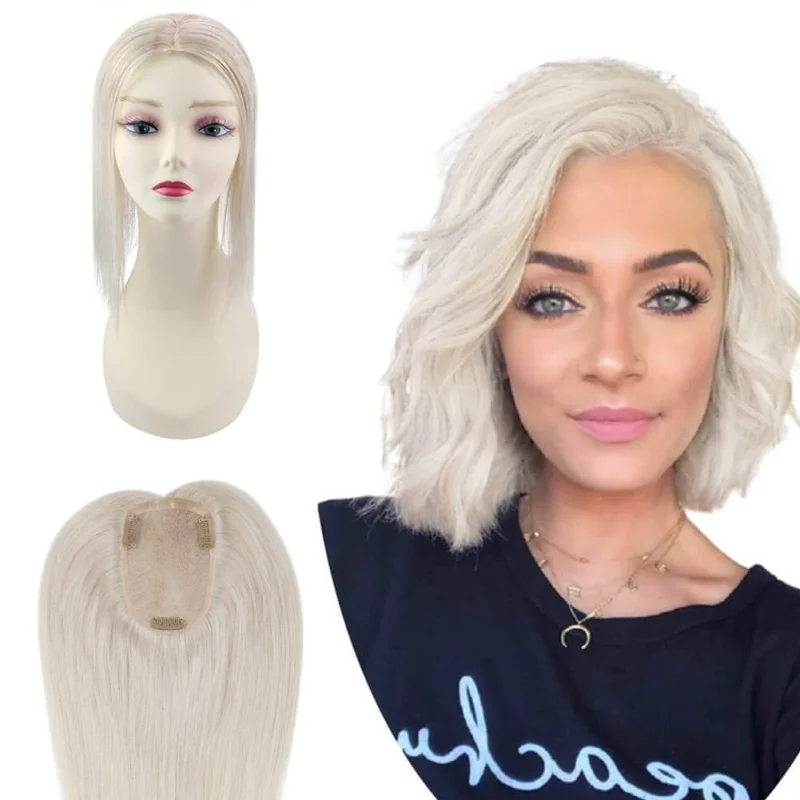 Perucas Topper Capilar Feminino Ugeat em Cabelo Humano Natural com Base Monofilamento 3×5 Polegadas, Parte Livre e Acabamento Invisível | Loja dos Cabelos