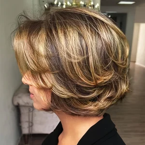 Perucas Peruca Bob Curta Lisa de Cabelo Humano 180% Densidade com Frontal Lace 13×4 Respirável Premium Cor Highlight Piano | Loja dos Cabelos