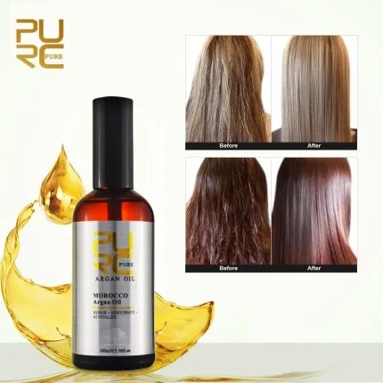 Cosméticos e outros produtos de beleza Óleo de Argan Purc Marrocos 100ml – Reparação, Maciez e Controle do Frizz para Cabelos Secos e Danificados | Loja dos Cabelos