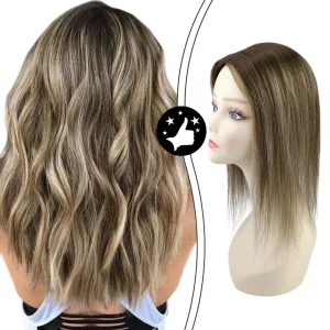 Perucas Topper Capilar 100% Cabelo Humano Natural com Base Monofilamento 13×13 cm, Feito à Mão com 4 Presilhas (12 a 18 Polegadas) | Loja dos Cabelos