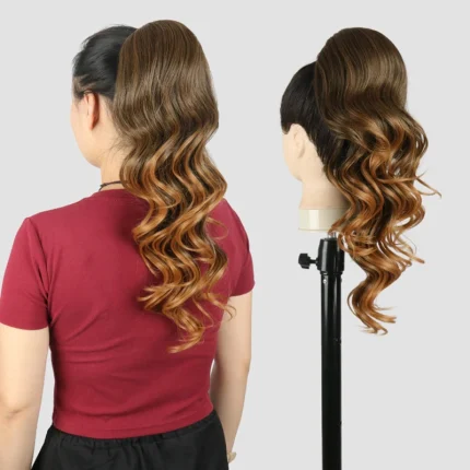 Rabo de Cavalo Extensão de Rabo de Cavalo Sintético Julilanna 20″ com Cordão Ajustável e Clipe – Aplique de Cabelo com Cachos Soltos Macios para Mulheres | Loja dos Cabelos