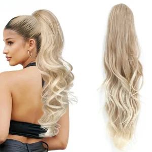 Rabo de Cavalo Extensão de Rabo de Cavalo Ondulado 70 cm (28″) em Cabelo Sintético com Cordão – Aplique Feminino para Uso Diário | Loja dos Cabelos