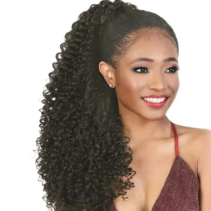 Rabo de Cavalo Extensão de Rabo de Cavalo Encaracolado 24 Polegadas – Cabelo Sintético Super Macio com Ondas Definidas | Loja dos Cabelos