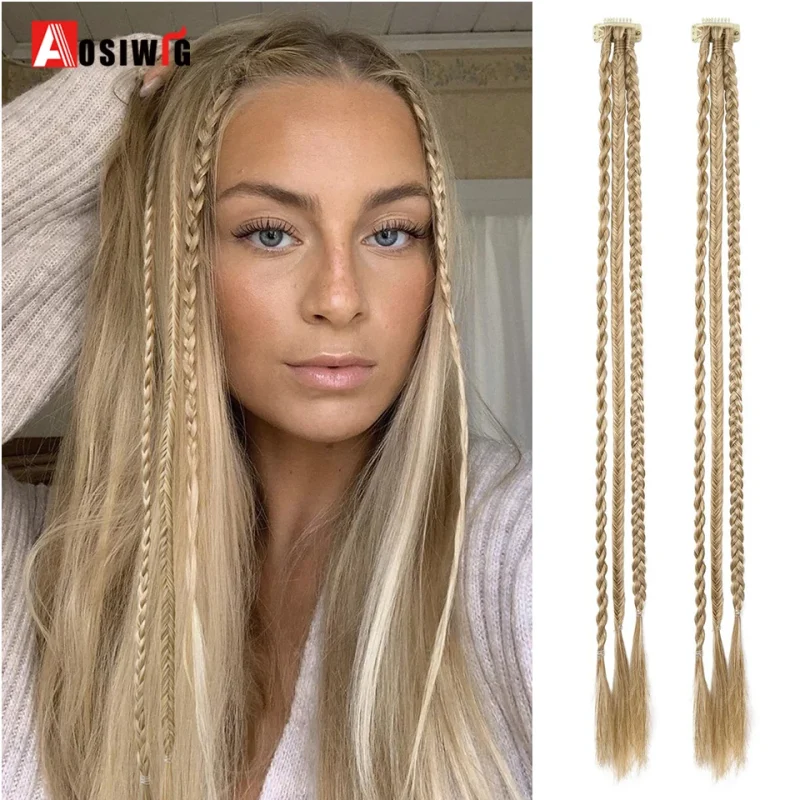 Rabo de Cavalo Extensão de Cabelo Sintético com Grampo – Trança Longa Postiça Rabo de Cavalo para Mulheres e Meninas (2 Peças) | Loja dos Cabelos