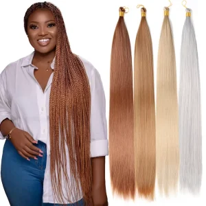 Extensões de cabelo Sintético Extensões de Cabelo Sintético Longo e Sedoso 150g Resistente ao Calor para Mulheres e Meninas | Loja dos Cabelos