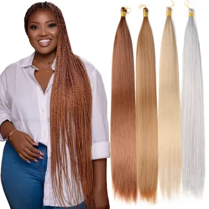 Extensões de cabelo Sintético Extensões de Cabelo Sintético Longo e Sedoso 150g Resistente ao Calor para Mulheres e Meninas | Loja dos Cabelos