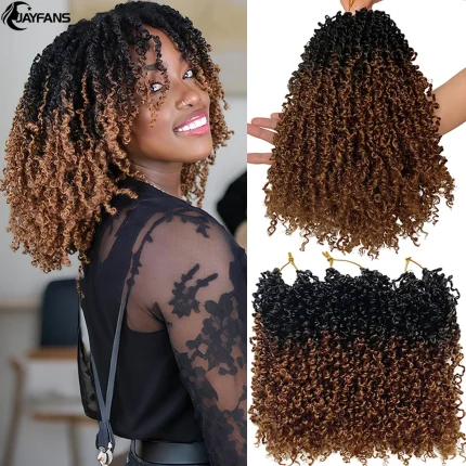 Extensões de cabelo Sintético Cabelo Crochê Pré-Loop Torção Boêmia Primavera 8 e 12 Polegadas – Mini Twists Sintéticos para Mulheres e Crianças Negras | Loja dos Cabelos