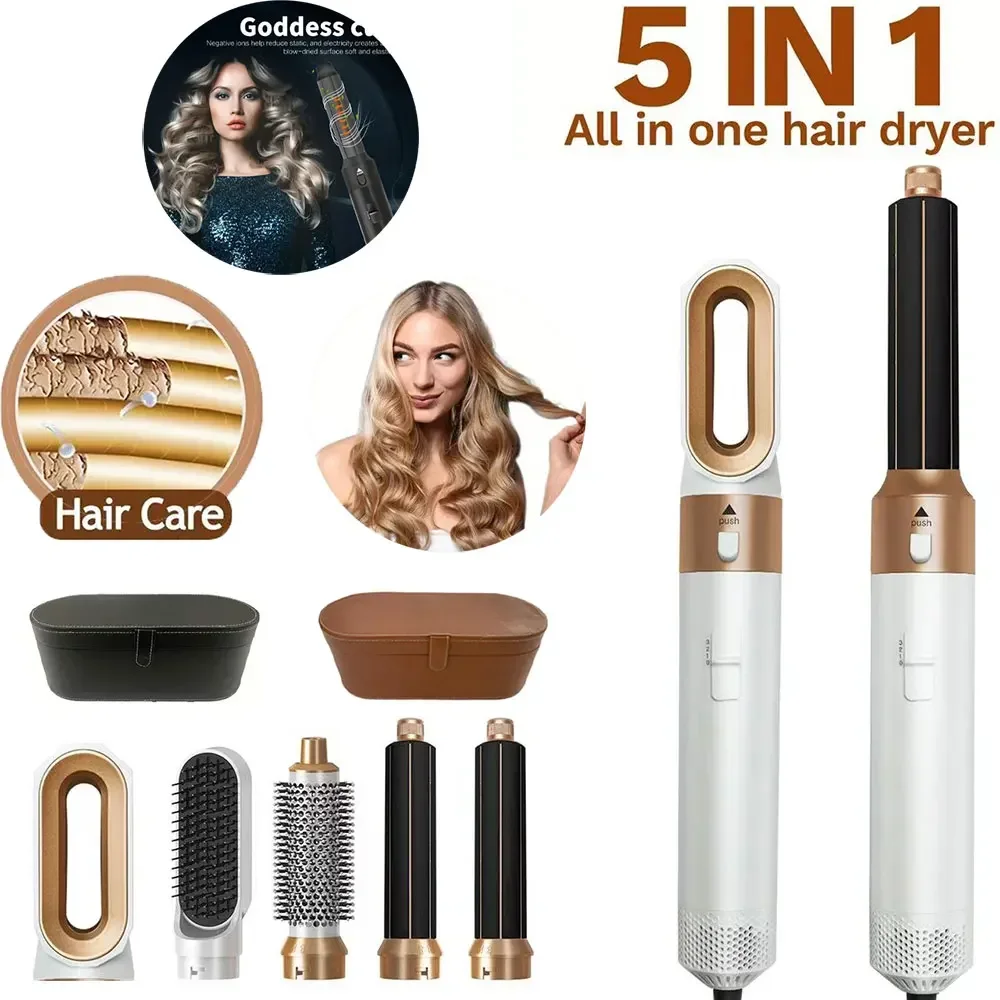 Comprar Cosméticos e outros produtos de beleza Modelador de Cabelo 5 em 1 com Secador e Pente Quente, Kit Profissional de Styling Compatível com Dyson Airwrap na Loja dos Cabelos – Entrega Rápida! Cosméticos e outros produtos de beleza Modelador de Cabelo 5 em 1 com Secador e Pente Quente, Kit Profissional de Styling Compatível com Dyson Airwrap | Loja dos Cabelos