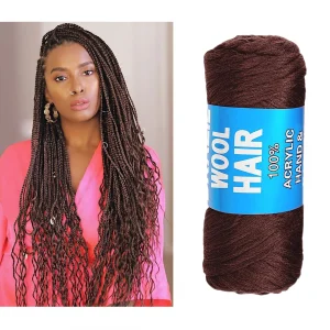 Extensões de cabelo Sintético Fio Acrílico para Tranças Africanas, Torção Senegalesa e Dreadlocks Falsos – Fibra Sintética para Crochê Capilar | Loja dos Cabelos
