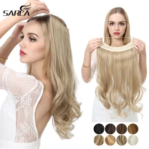 Extensões de cabelo Sintético Extensão de Cabelo Sintético Invisível Fio de Nylon Ombre – Alongamento Natural Preto, Loiro ou Rosa | Loja dos Cabelos