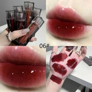 Cosméticos e outros produtos de beleza Batom Líquido Hidratante Efeito Espelho com Brilho Intenso e Longa Duração – Textura Leve Aquosa, Acabamento Luminoso Luxuoso Urso Fofo | Loja dos Cabelos