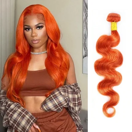 Extensões de cabelo Natural Pacotes de Cabelo Humano Ondulado Laranja Gengibre 350 Brasileiro Virgem Não Processado – Extensões 1, 3 ou 4 Peças | Loja dos Cabelos