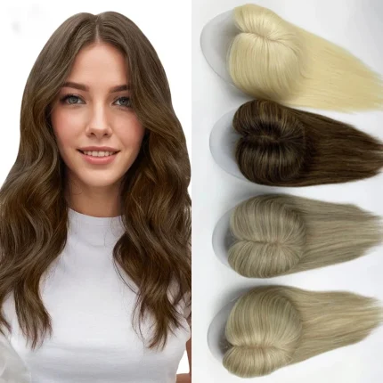Perucas Topper de Cabelo Humano Virgem 100% com Base de Monofilamento e Alta Densidade para Cabelos Ralos – Várias Cores e Tamanhos | Loja dos Cabelos