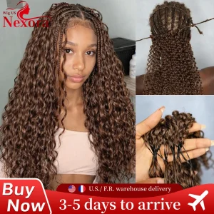 Extensões de cabelo Natural Extensão de Cabelo Humano Cacheado Espiral 28″ Marrom Chocolate – Crochê Sem Nó Pré-Separado Estilo Boho | Loja dos Cabelos