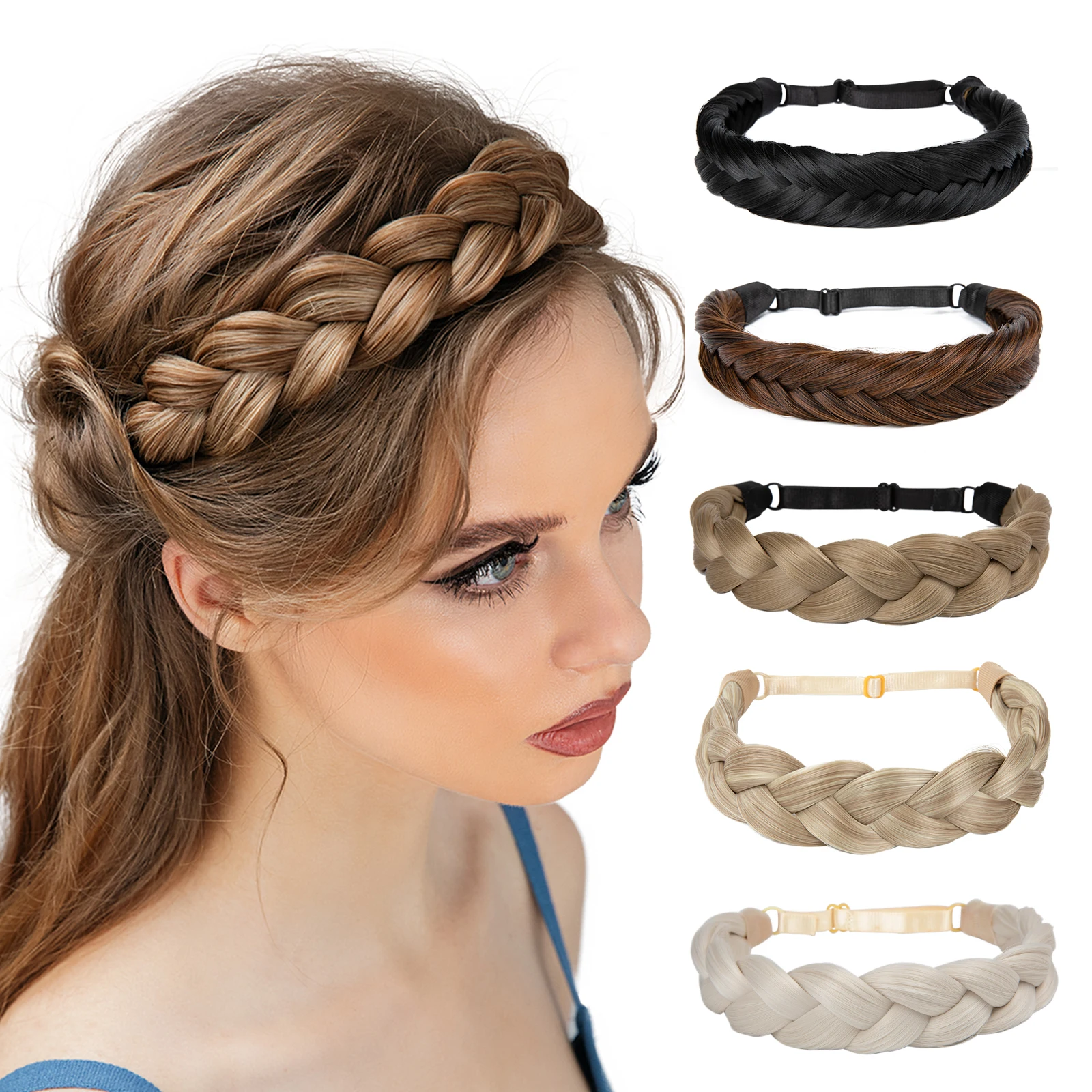 Comprar Extensões de cabelo Sintético Faixa de Cabelo Trançada Rabo de Peixe Sintética com Ajuste – Estilo Boho Feminino na Loja dos Cabelos – Entrega Rápida! Extensões de cabelo Sintético Faixa de Cabelo Trançada Rabo de Peixe Sintética com Ajuste – Estilo Boho Feminino | Loja dos Cabelos