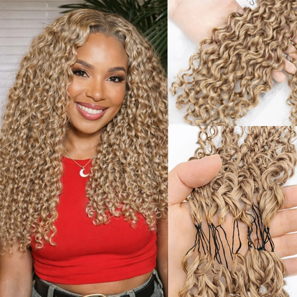Cabelo humano cacheado loiro com acabamento natural cabelo humano cacheado loiro em peruca ou extensões naturais