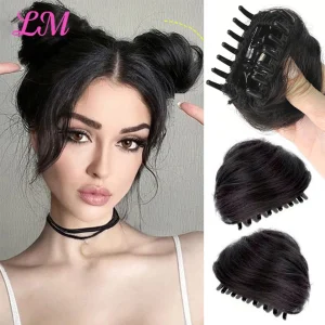 Extensões de cabelo Sintético Garra de Cabelo Encaracolado para Mulheres Resistente ao Calor – Tons Dourado, Branco e Cinza | Loja dos Cabelos