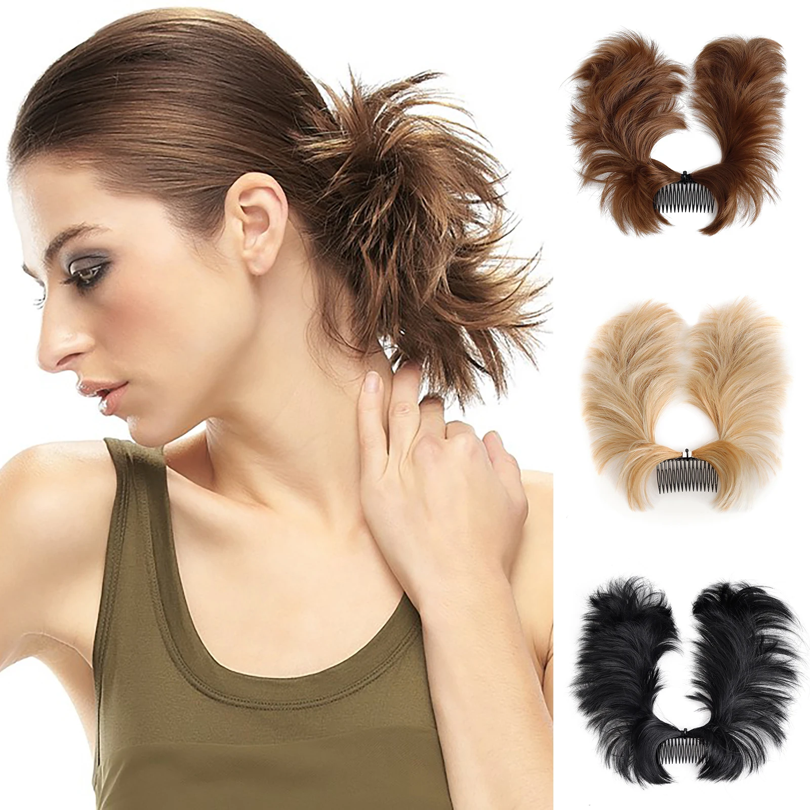 Comprar Extensões de cabelo Sintético Coque Postiço com Scrunchie para Cabelo Feminino – Rabo de Cavalo e Coque Bagunçado Sintético com Múltiplos Estilos na Loja dos Cabelos – Entrega Rápida! Extensões de cabelo Sintético Coque Postiço com Scrunchie para Cabelo Feminino – Rabo de Cavalo e Coque Bagunçado Sintético com Múltiplos Estilos | Loja dos Cabelos