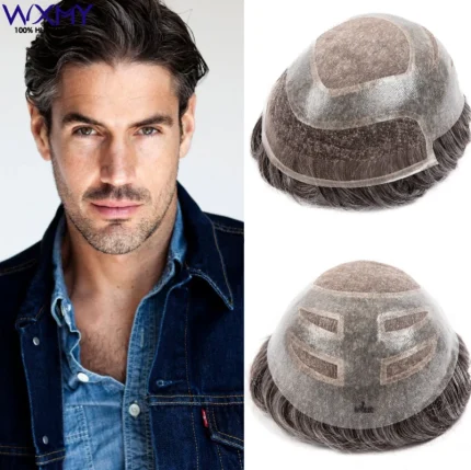 Perucas Prótese Capilar Masculina 100% Cabelo Humano com Frente em Renda Suíça e Base Mono PU Versalite | Loja dos Cabelos
