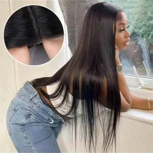 Perucas Peruca Humana Brasileira Lisa 30 Polegadas sem Cola com Lace HD 4×4 e 5×5 Pré-Cortada Pronta para Uso | Loja dos Cabelos
