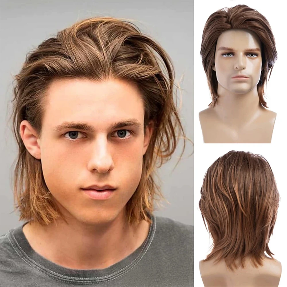 Comprar Perucas Peruca Masculina HAIRJOY Curta Lisa Marrom Sintética para Halloween, Festa e Cosplay na Loja dos Cabelos – Entrega Rápida! Perucas Peruca Masculina HAIRJOY Curta Lisa Marrom Sintética para Halloween, Festa e Cosplay | Loja dos Cabelos