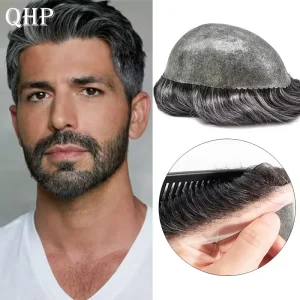 Perucas Prótese Capilar Masculina em Cabelo Humano Liso com Base PU e Aparência Natural | Loja dos Cabelos