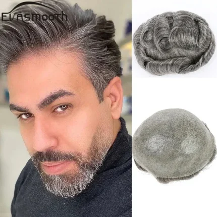Peruca Masculina de Cabelo Humano Indiano Remy com Base PU - Lisboa