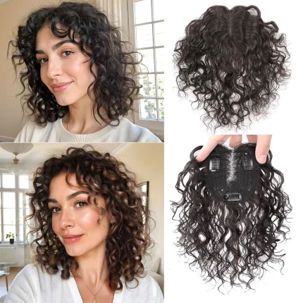 Extensões de cabelo Natural Extensão de Cabelo Humano Kinky Yaki Liso com Clips – Aplique Natural 7 Peças por Fusão | Loja dos Cabelos