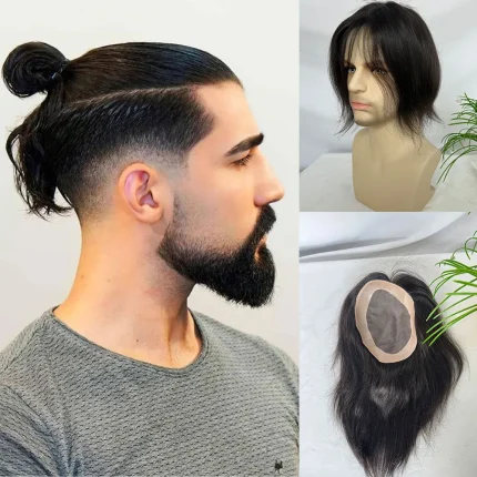 Prótese Capilar Masculina Cabelo Humano Indiano 6x8 Lisboa