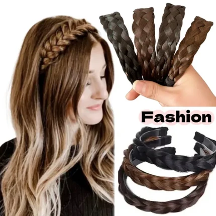 Extensões de cabelo Natural Peruca Faixa com Tranças Twist – Aplique Sintético com Bandana Boho, Trança Espinha de Peixe, Prática e Estilosa” | Loja dos Cabelos