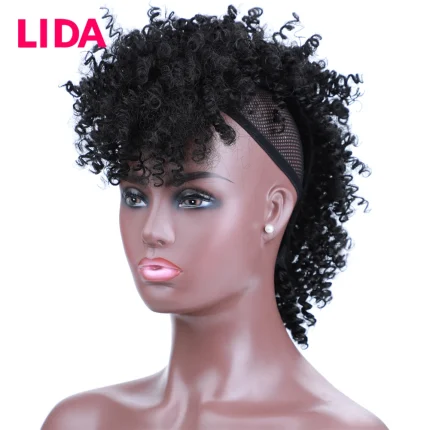 Coque Puff Alto Cacheado de Cabelo Humano Brasileiro – Amadora