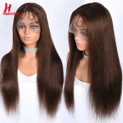 Peruca Cabelo Humano Remy Marrom Chocolate Lace Frontal 4x4 – Oeiras