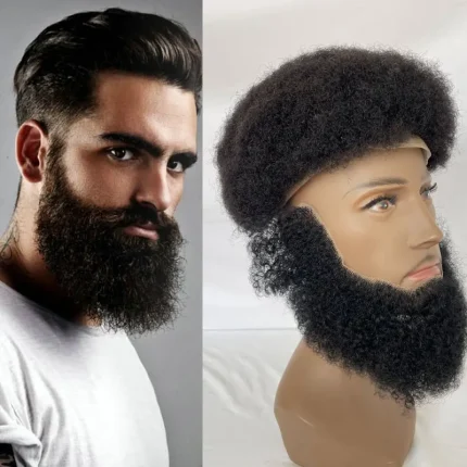 Prótese Capilar Masculina Afro Cacheada Cabelo Humano Preto – Famalicão