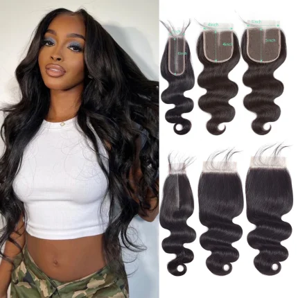 Fechamento Lace HD 24" Ondulado em Cabelo Humano 4x4 5x5 2x6 – Guimarães