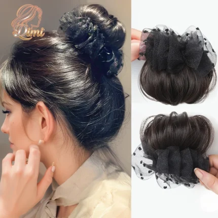 Aplique de Cabelo Sintético com Tule e Presilha Bico de Pato – Peso da Régua