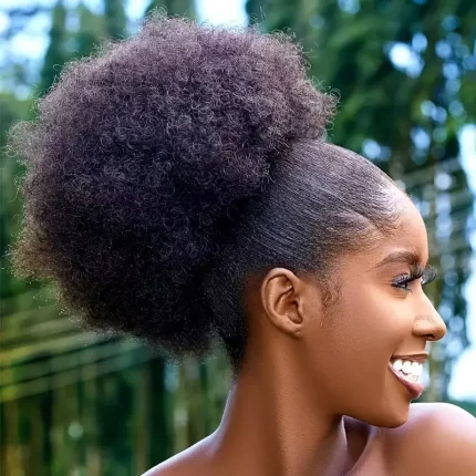 Rabo de Cavalo Cabelo Afro Cacheado Sintético com Cordão – Ponta Delgada
