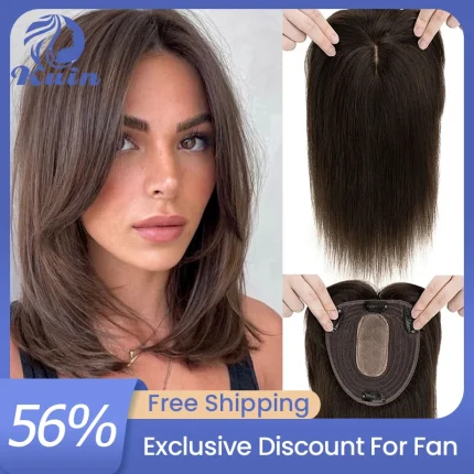 Topper Feminino em Cabelo Humano com Base de Seda 12x13 cm – Setúbal