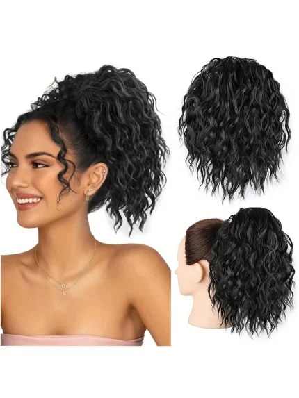 Rabo de Cavalo Cabelo Sintético Cacheado Curto com Cordão – Setúbal
