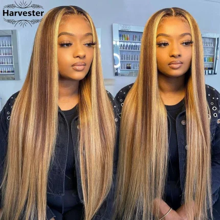 Peruca Cabelo Humano Lace Frontal HD 13x4 13x6 P427 Loiro – Almada