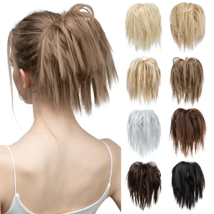 Coque de Cabelo Sintético Encaracolado com Elástico Feminino – Faro