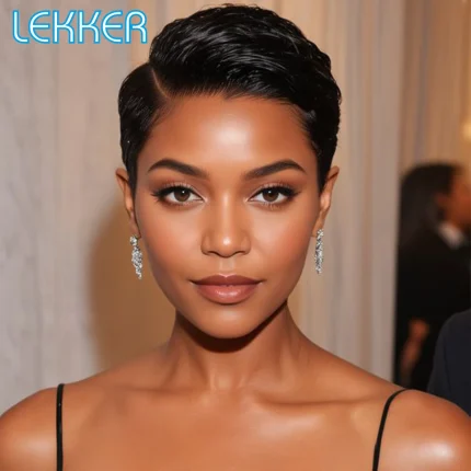 Peruca Pixie Cut Curta 13x1 em Renda Cabelo Humano Liso Remy – Barcelos