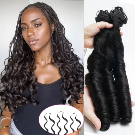 Extensão de Cabelo Humano Cacheado Francês para Tranças Boho – Amarante