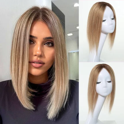 Topper de Cabelo Humano Remy 12" com 3 Presilhas – Viana do Castelo