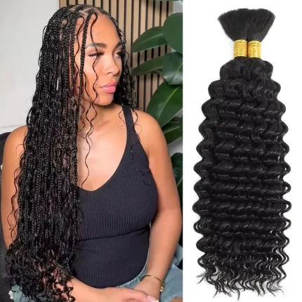 Cabelo Humano para Trança Boho Onda Profunda sem Trama 100g – Odivelas