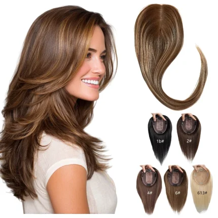 Peruca Feminina Cabelo Humano Liso 30cm com Clips #2 #30