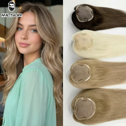 Topper de Cabelo Humano Virgem Mono Premium Denso – Aveiro