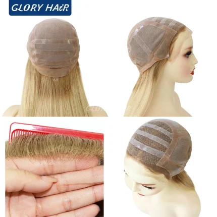 Peruca Loira de Cabelo Humano Remy com Touca de Silicone – Loures