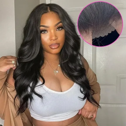 Peruca Cabelo Humano Brasileiro Ondulado HD 7x6 Sem Cola 46" – Nazaré